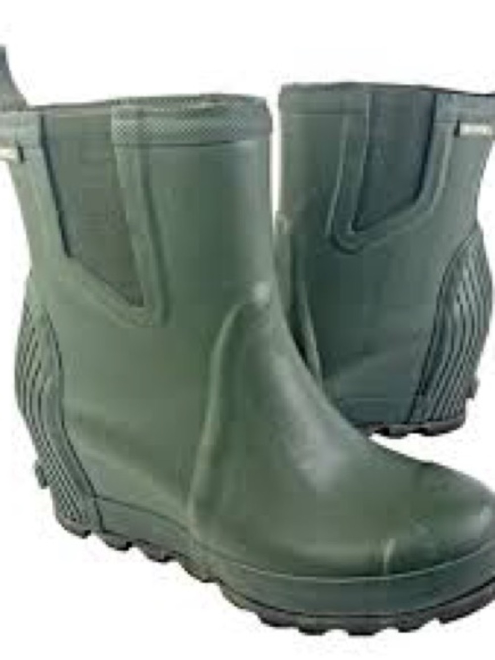 Sorel Women's Olive Green Hidden Wedge Waterproof Ankle Boots